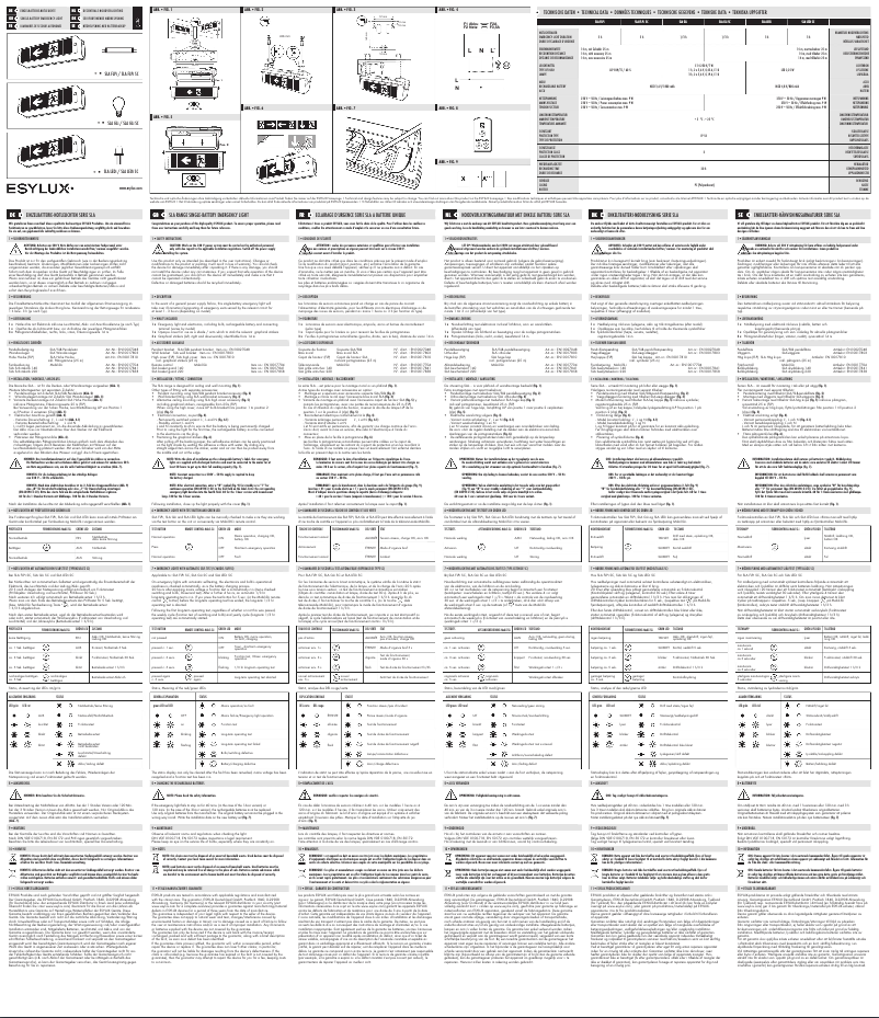 Page n°1 - Manuel utilisateur Esylux SLA FLPi