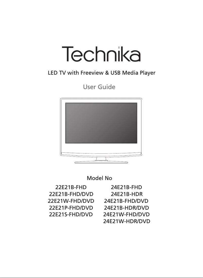 Page n°1 - Manuel utilisateur Technika 24E21B-FHD/DVD