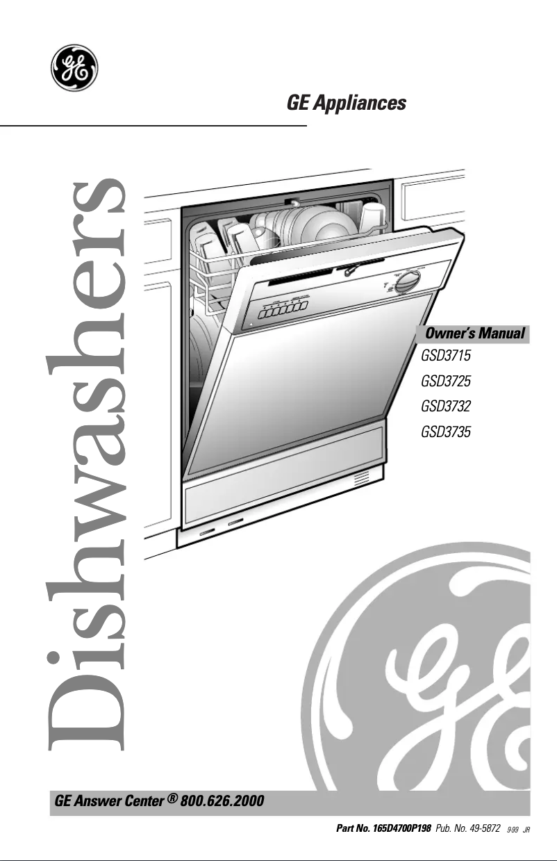 Image de la première page du manuel de l'appareil GSD3732DWW