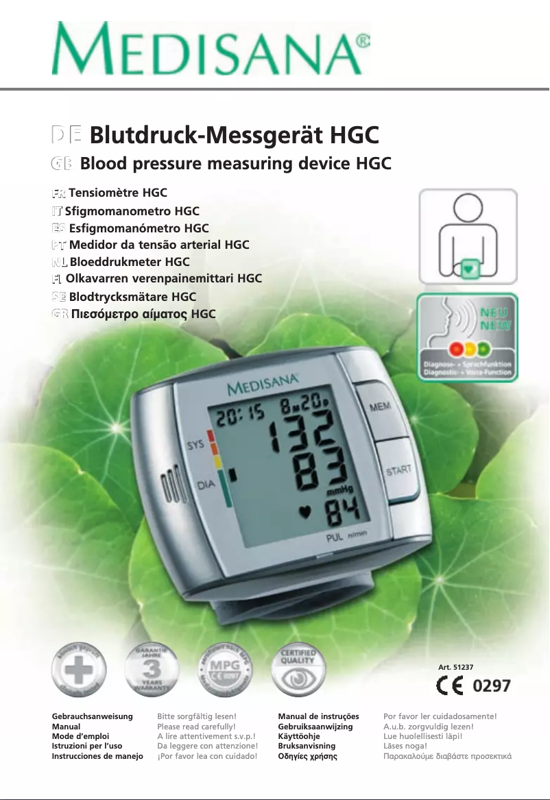 Página 1 del manual Manual de usuario Medisana HGC