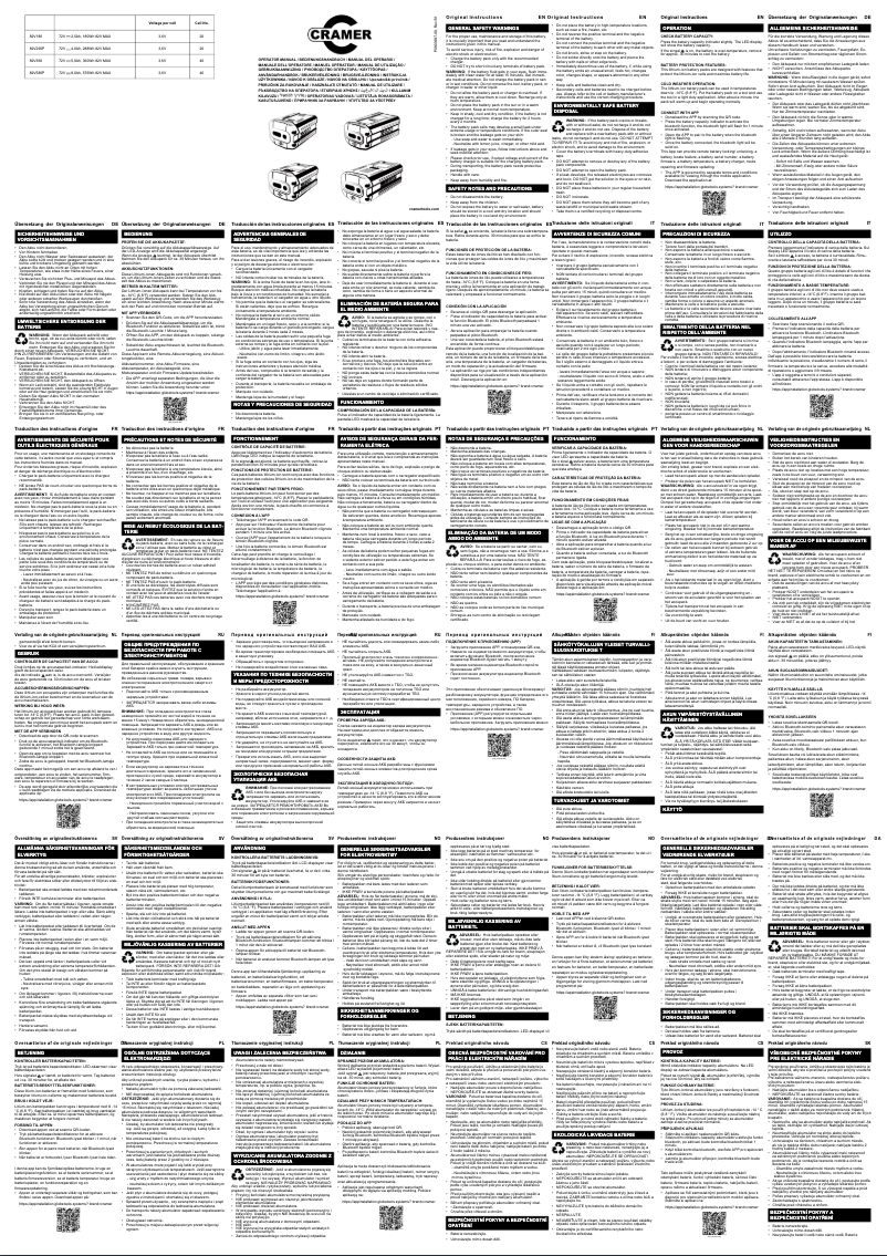 Page 1 de la notice Manuel utilisateur Cramer 82V290P