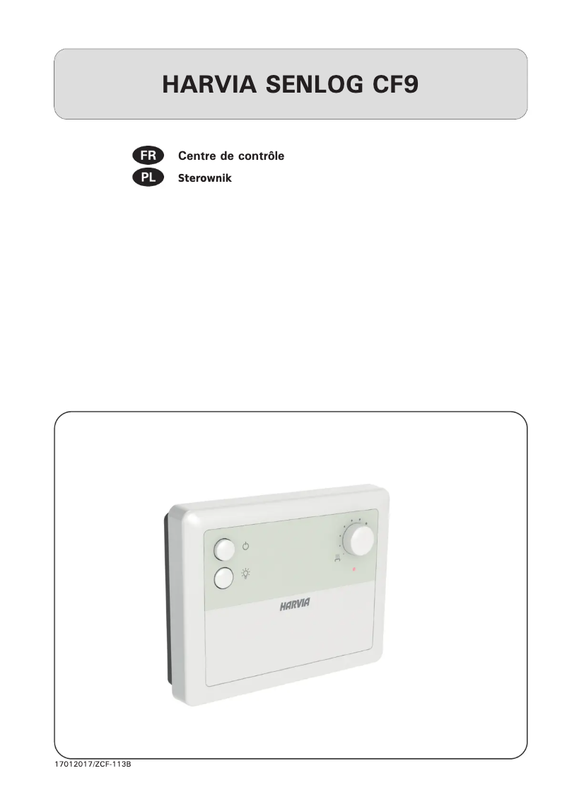 Page n°1 - Manuel utilisateur Harvia Senlog CF9