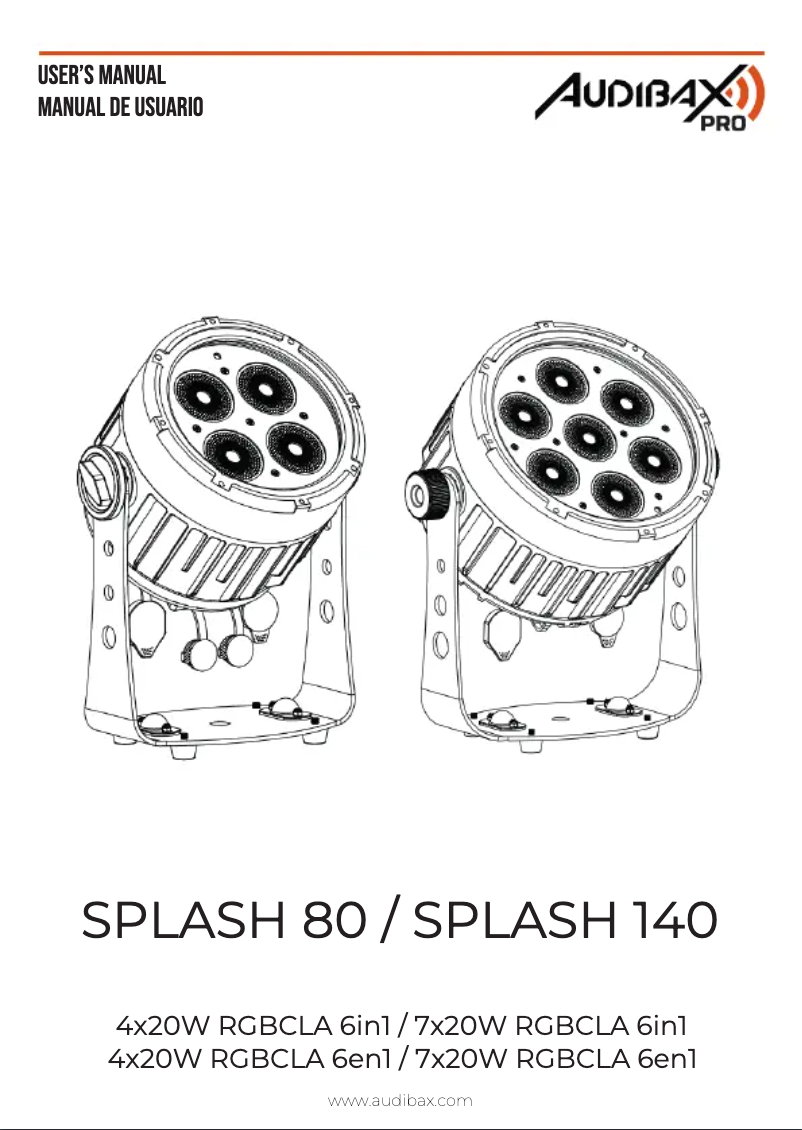 Page n°1 - Manuel utilisateur Audibax Splash 80