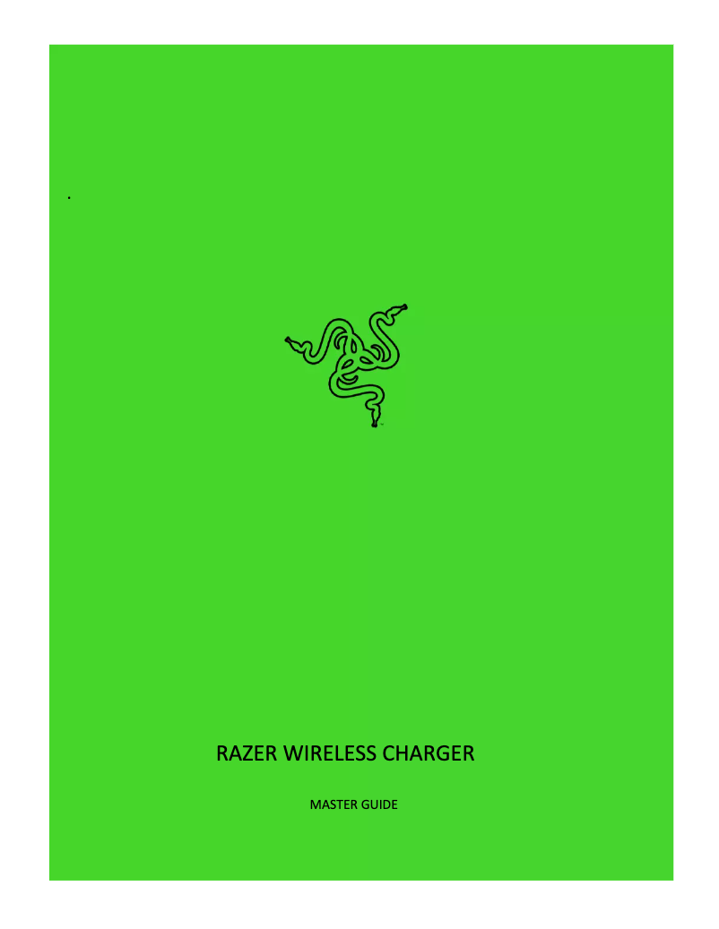 Page 1 de la notice Manuel utilisateur Razer Wireless Charger