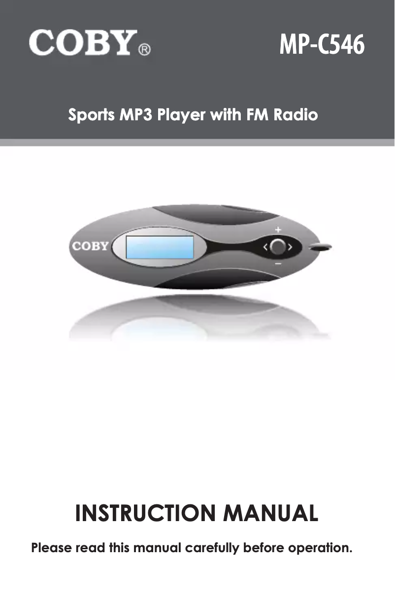 Page 1 de la notice Manuel utilisateur Coby MP-C546