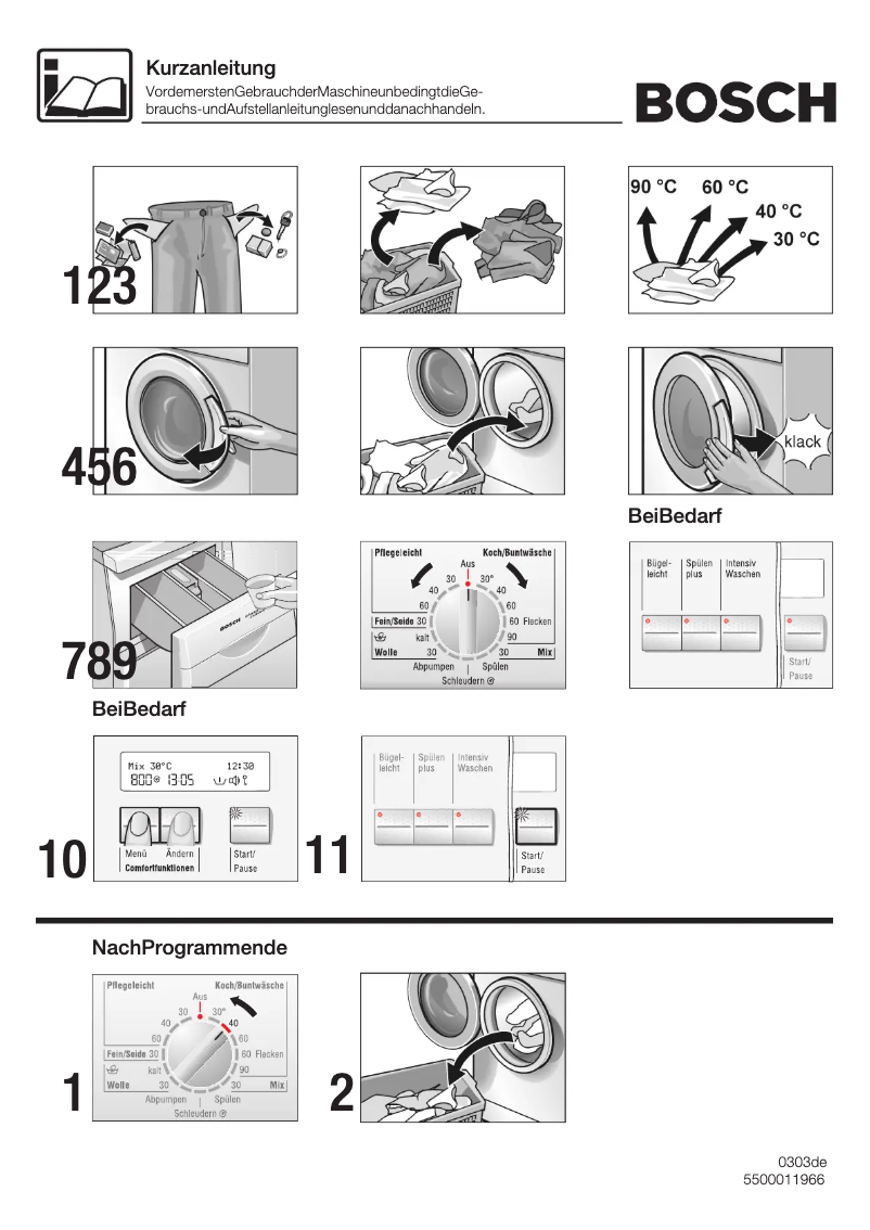 Page n°1 - Manuel utilisateur Bosch WFR3240