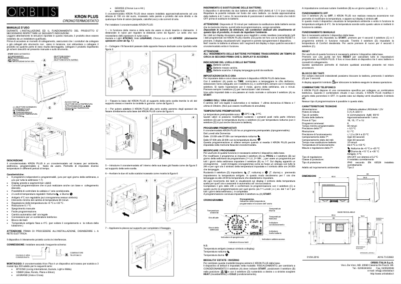 Page 1 de la notice Manuel utilisateur Orbis NEXU