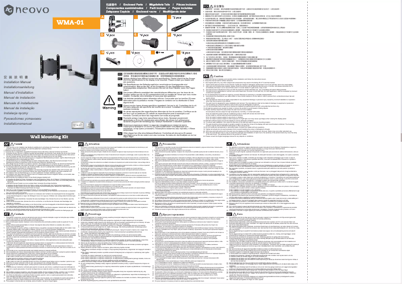 Página 1 del manual Manual de usuario AG Neovo WMA-01