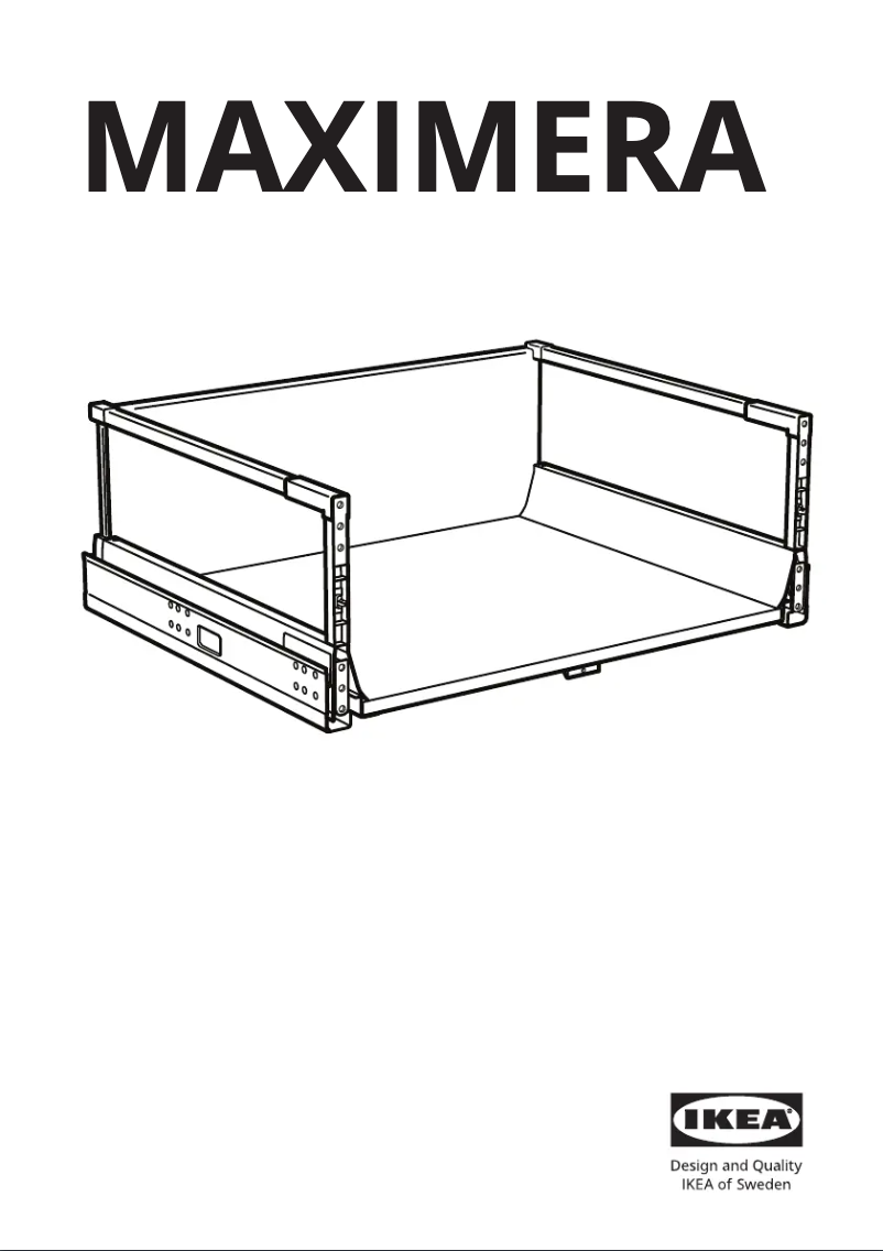 Page 1 de la notice Manuel utilisateur Ikea MAXIMERA 002.046.29