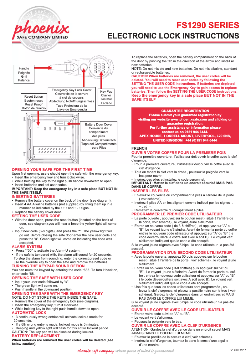Image de la première page du manuel de l'appareil FS1293E