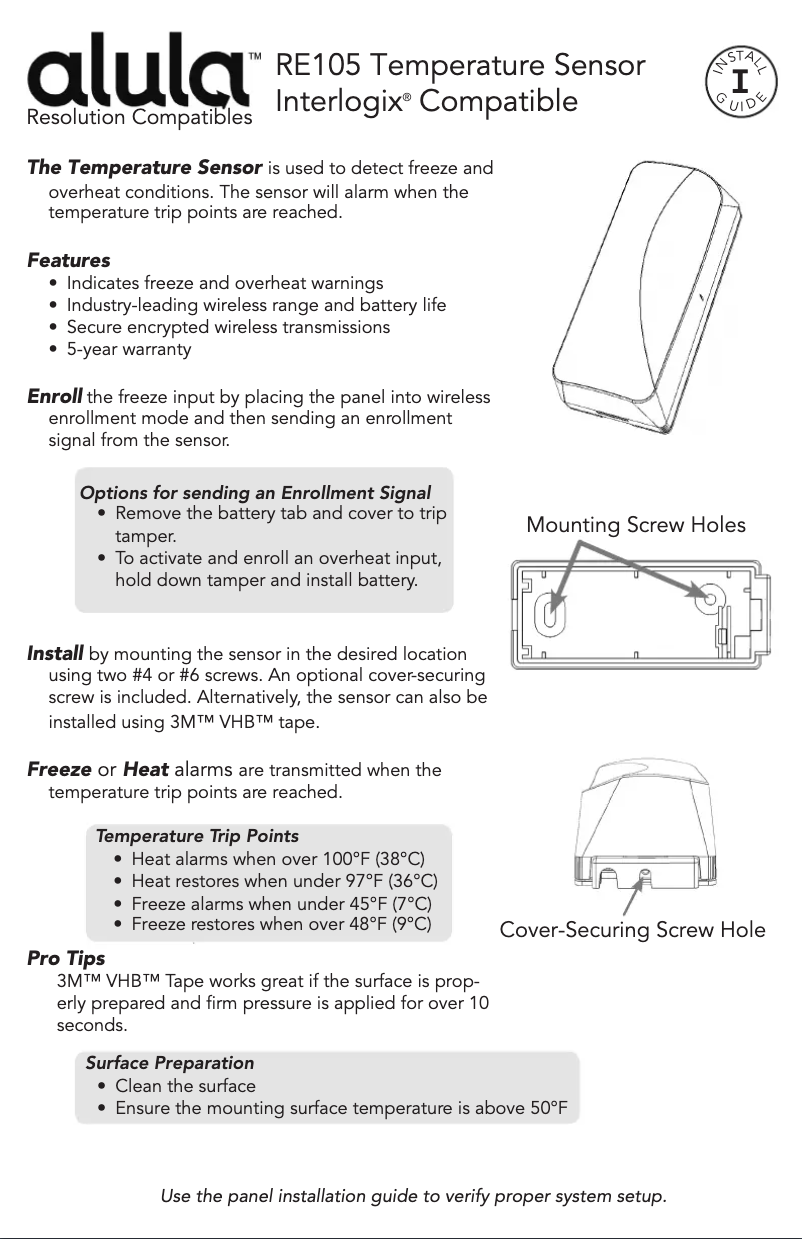 Página 1 del manual Manual de usuario Alula RE105
