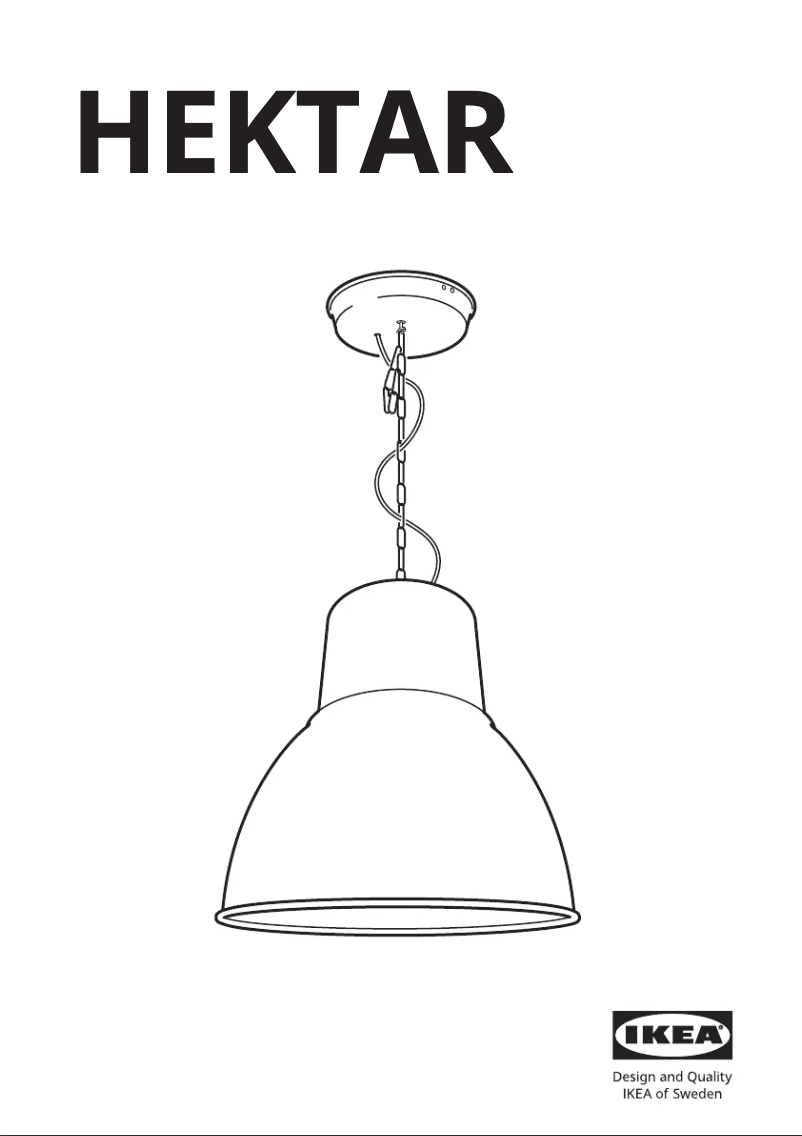 Page 1 de la notice Manuel utilisateur Ikea HEKTAR 503.149.13