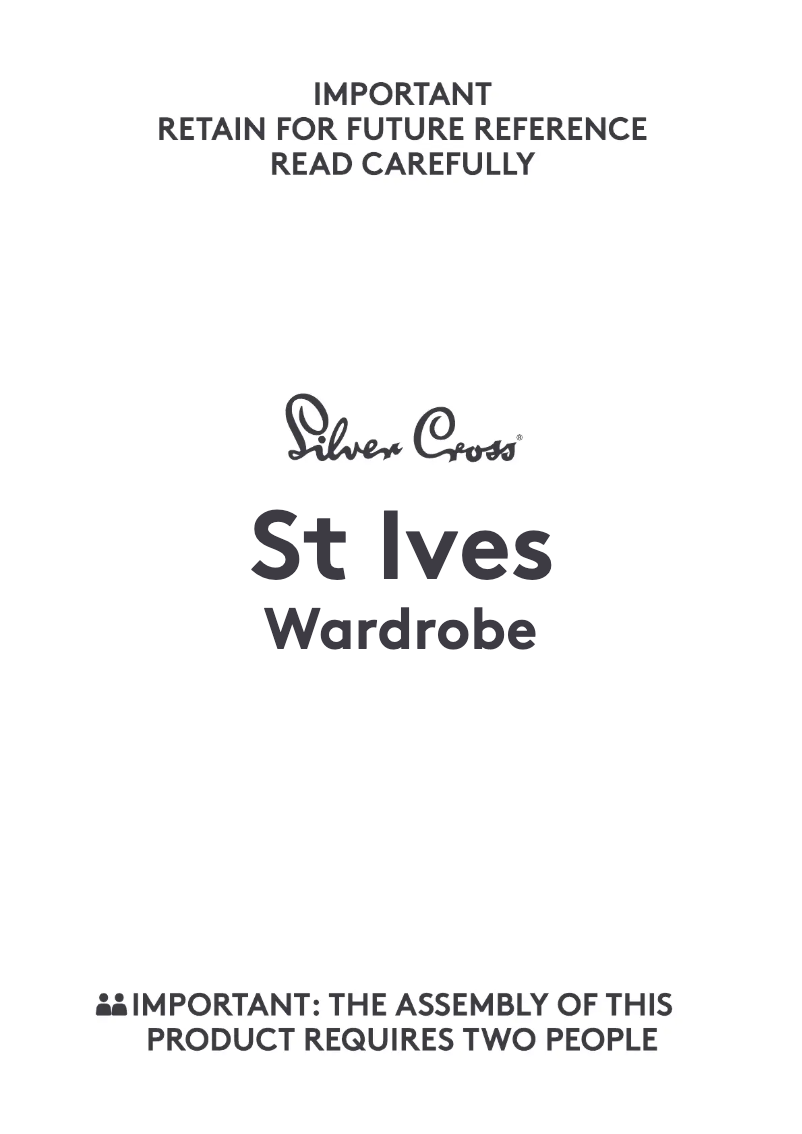 Page 1 de la notice Manuel utilisateur Silver Cross St Ives Wardrobe