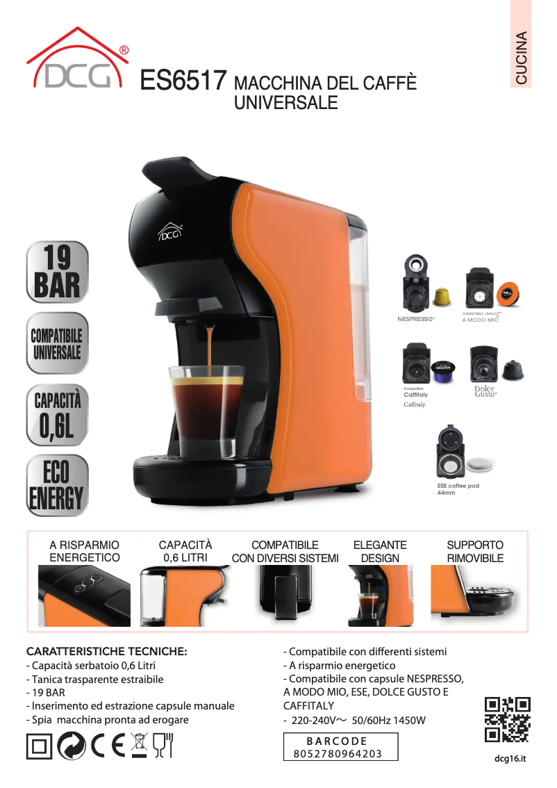 Page 1 de la notice Manuel utilisateur DCG ES6517