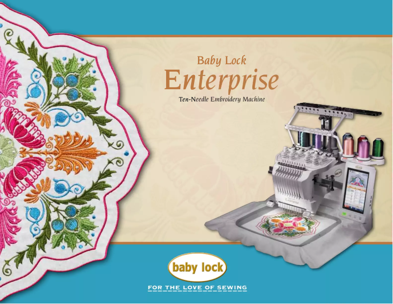 Page 1 de la notice Fiche technique Baby Lock Enterprise