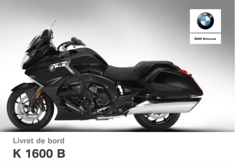Page 1 de la notice Manuel utilisateur BMW K 1600 B (2018)