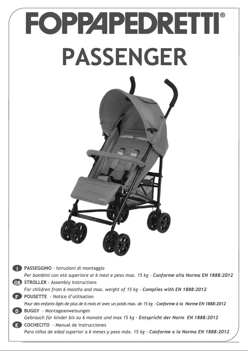 Image de la première page du manuel de l'appareil Passenger