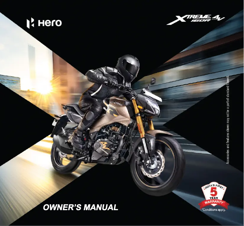 Page 1 de la notice Manuel utilisateur Hero Xtreme 160R 4V (2024)