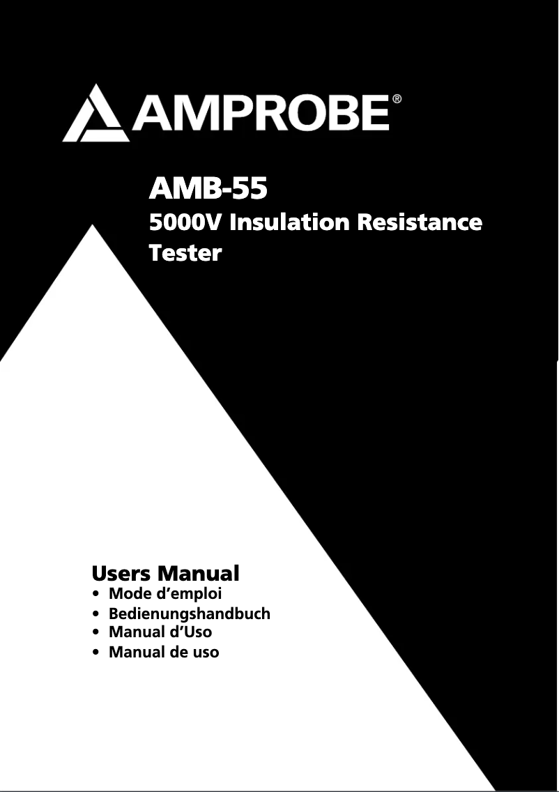Page 1 de la notice Manuel utilisateur Amprobe AMB-55