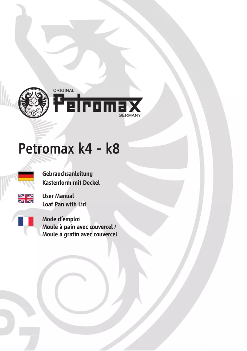 Page n°1 - Manuel utilisateur Petromax k4