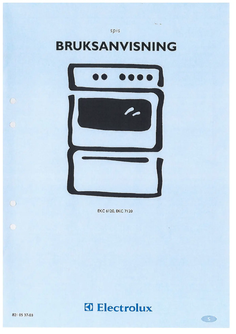 Page 1 de la notice Manuel utilisateur Electrolux EKC7120