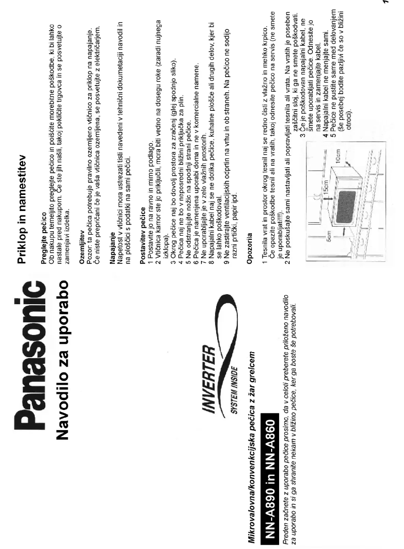 Page 1 de la notice Manuel utilisateur Panasonic NN-A890WB