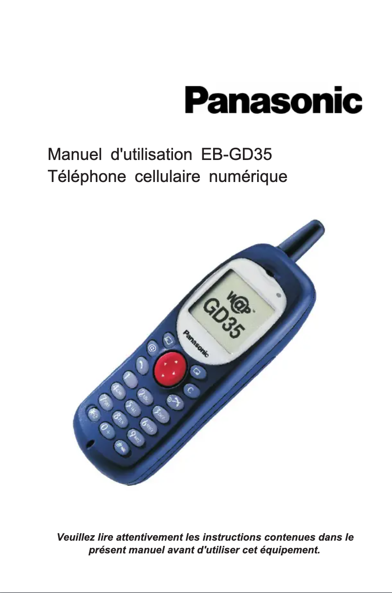 Page 1 de la notice Manuel utilisateur Panasonic EB-GD35