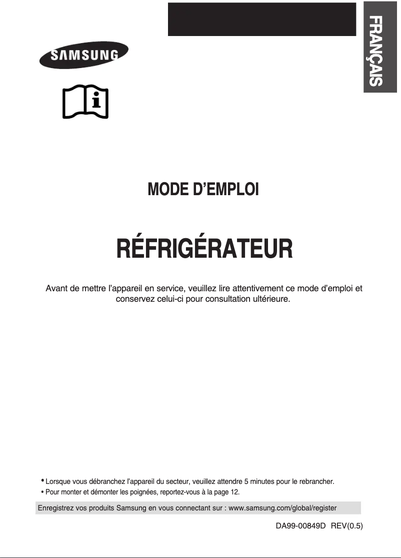 Page n°1 - Manuel utilisateur Samsung RT53EAMT