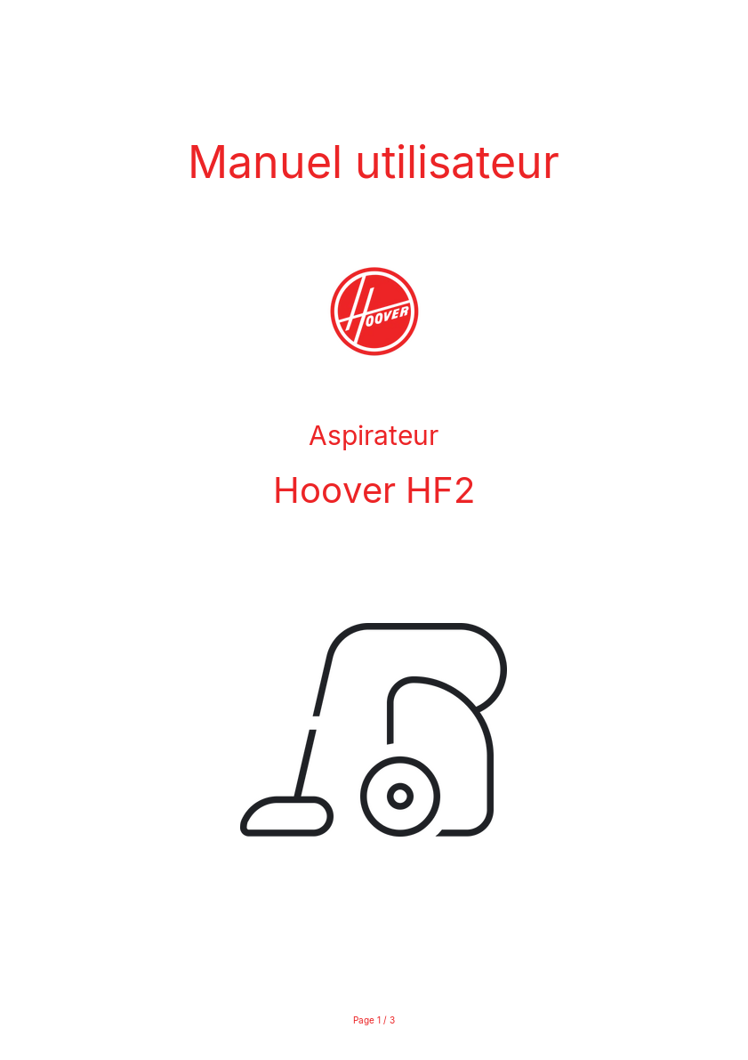 Image de la première page du manuel de l'appareil HF2