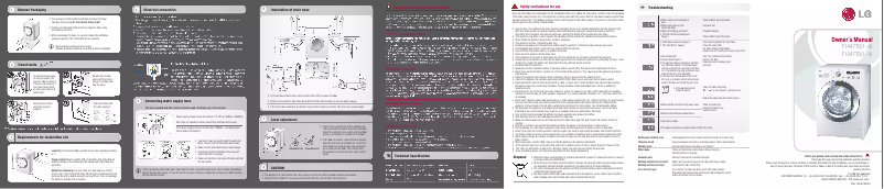 Page 1 de la notice Manuel utilisateur LG F1247TD5