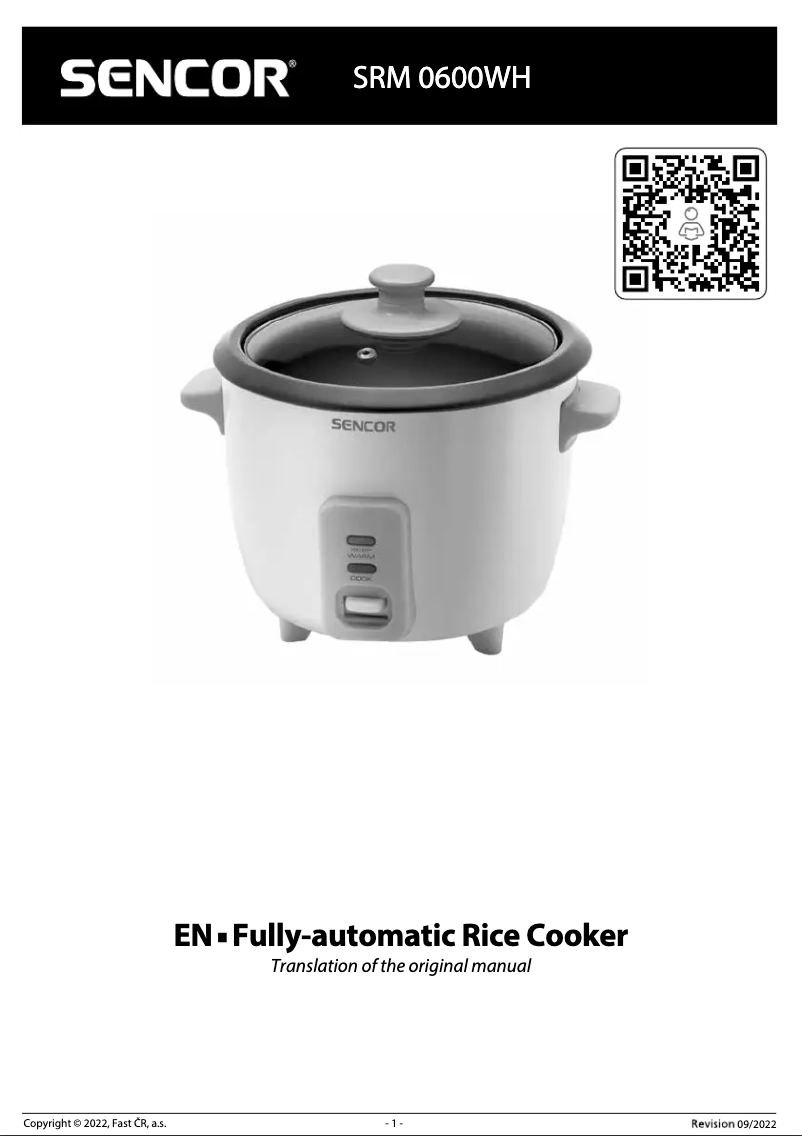 Page 1 de la notice Manuel utilisateur Sencor SRM 0600WH