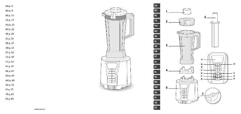 Page n°1 - Manuel utilisateur Tefal Ultrablend+ BL936E