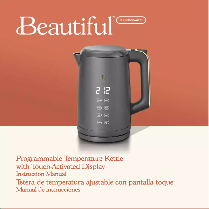 Page 1 de la notice Manuel utilisateur Beautiful 1.7L Programmable Temperature with Touch-Activated Display