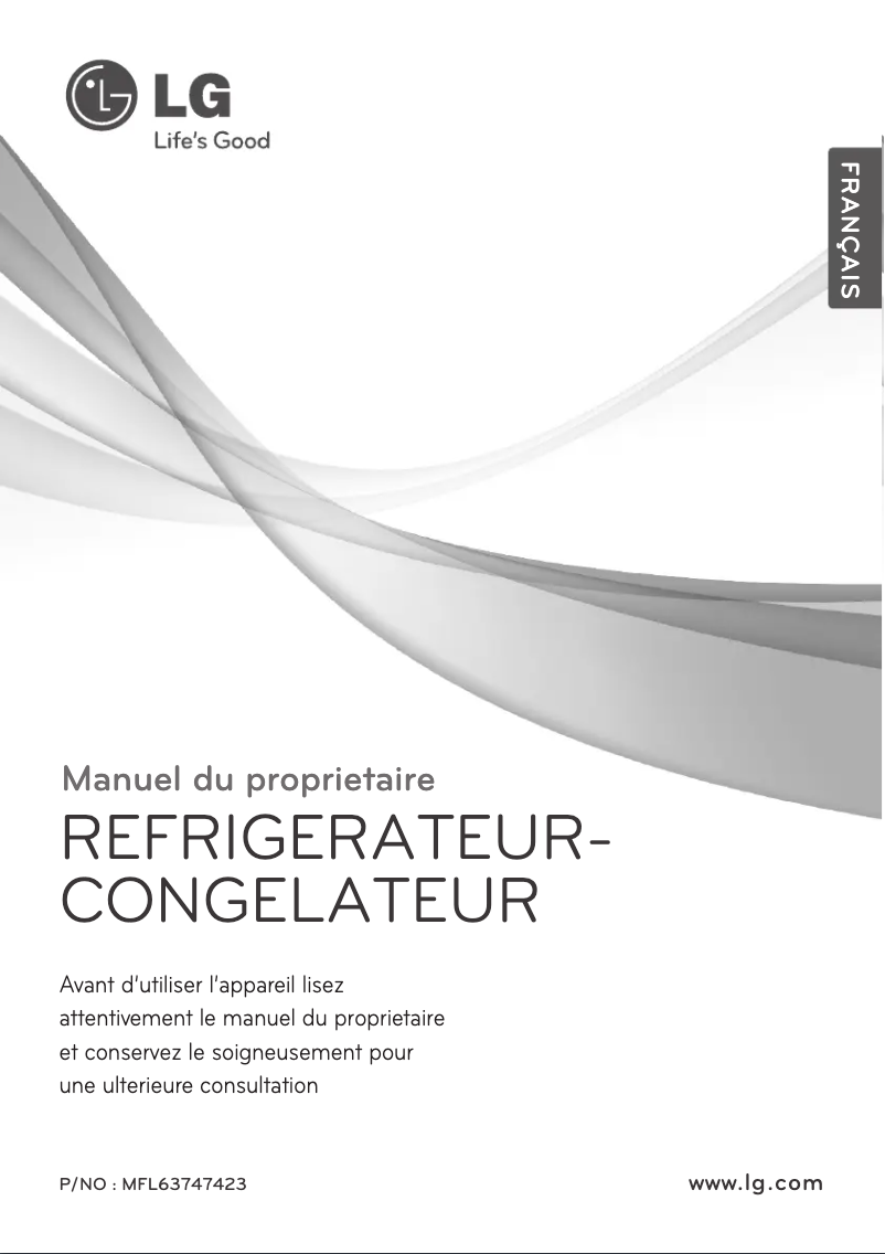 Image de la première page du manuel de l'appareil GR-B492CC