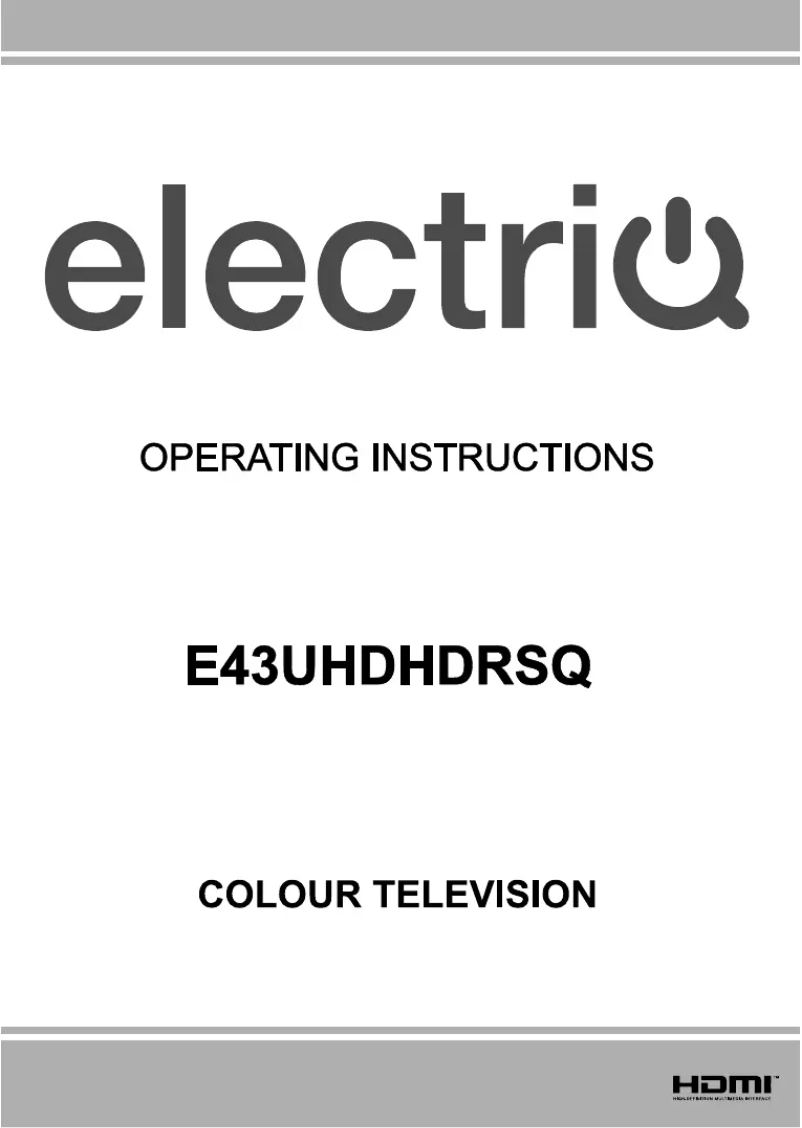 Page 1 de la notice Manuel utilisateur ElectriQ E43UHDHDRSQ
