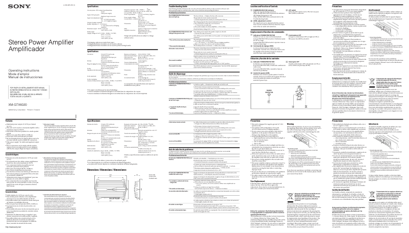Image de la première page du manuel de l'appareil XM-GTX6020