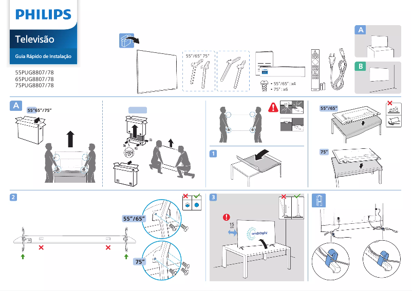 Page 1 de la notice Manuel utilisateur Philips 55PUG8807