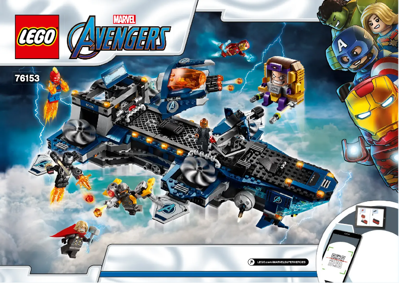 Page 1 de la notice Manuel utilisateur Lego Marvel Avengers 76153