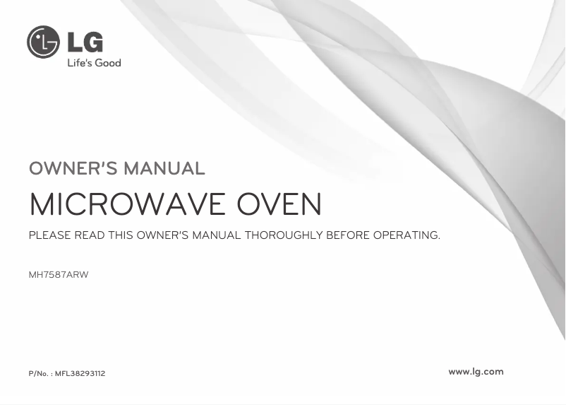 Page n°1 - Manuel utilisateur LG MH7587ARW