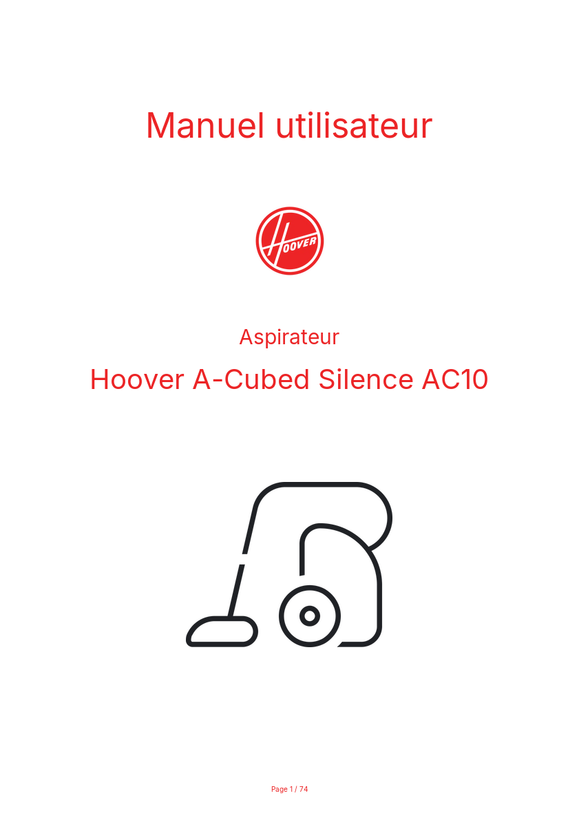 Image de la première page du manuel de l'appareil A-Cubed Silence AC10