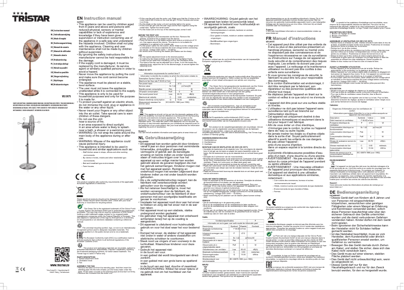 Image de la première page du manuel de l'appareil VE-5971