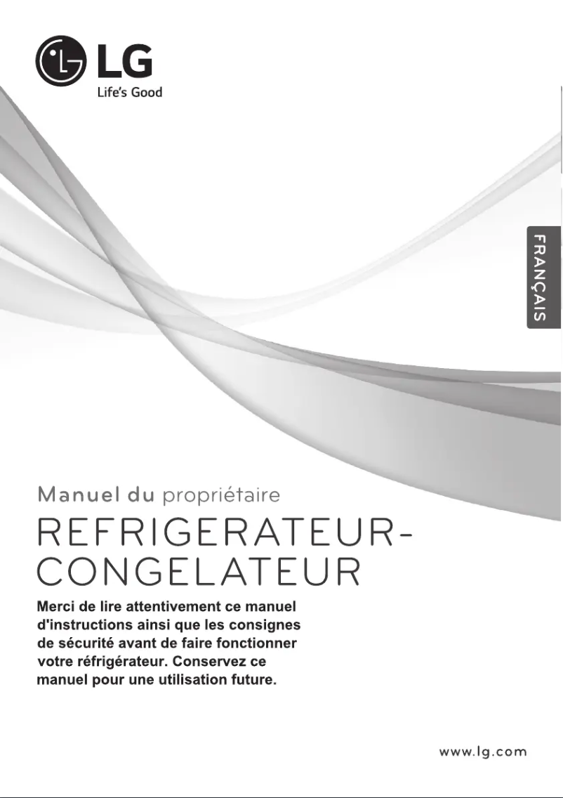 Page n°1 - Manuel utilisateur LG GR-B542HLCL