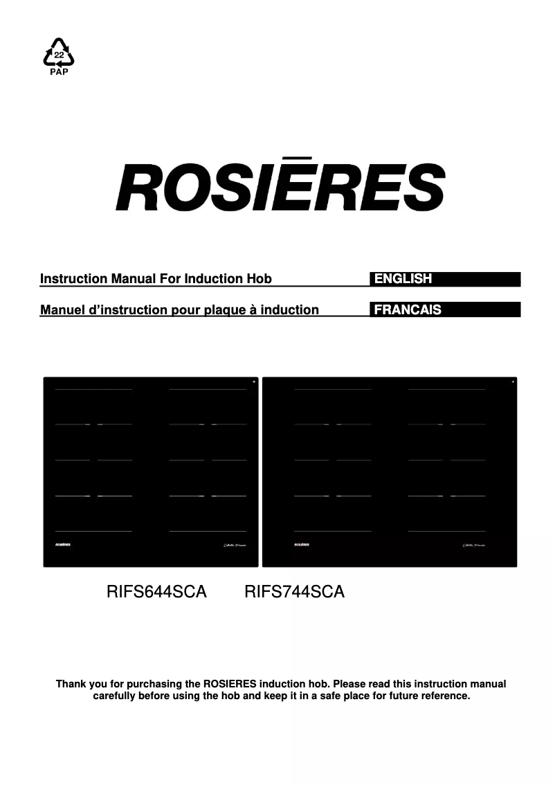 Image de la première page du manuel de l'appareil RIFS644SCA