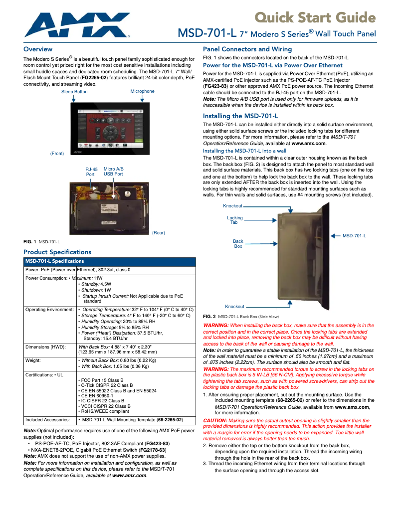 Image de la première page du manuel de l'appareil MSD-701