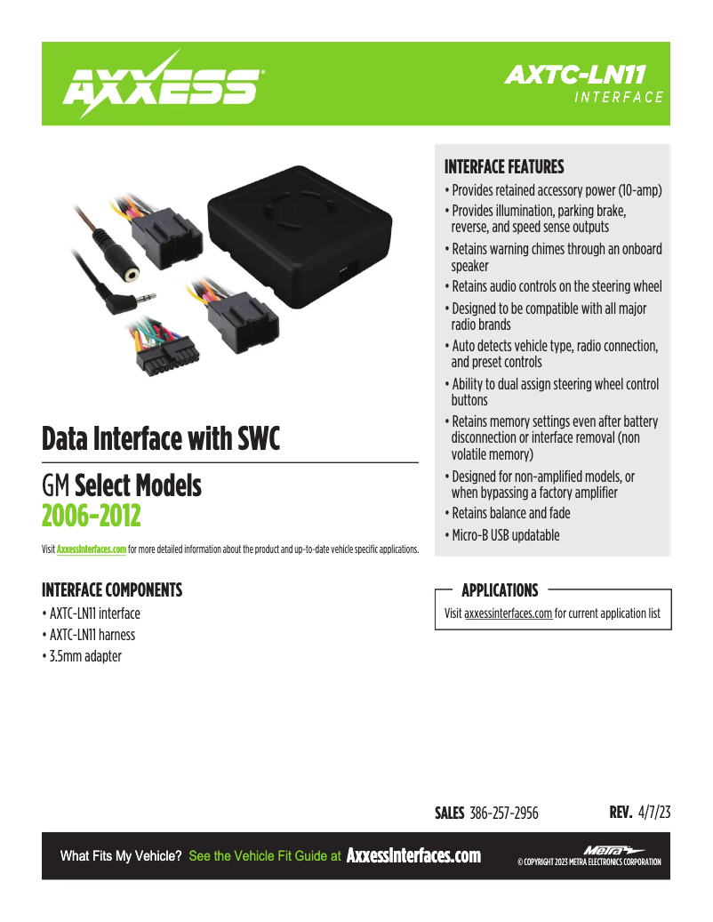 Image de la première page du manuel de l'appareil AXTC-LN11