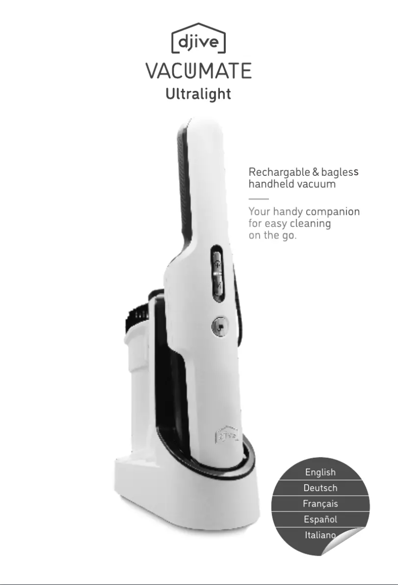 Page 1 de la notice Manuel utilisateur Djive Vacumate Ultralight