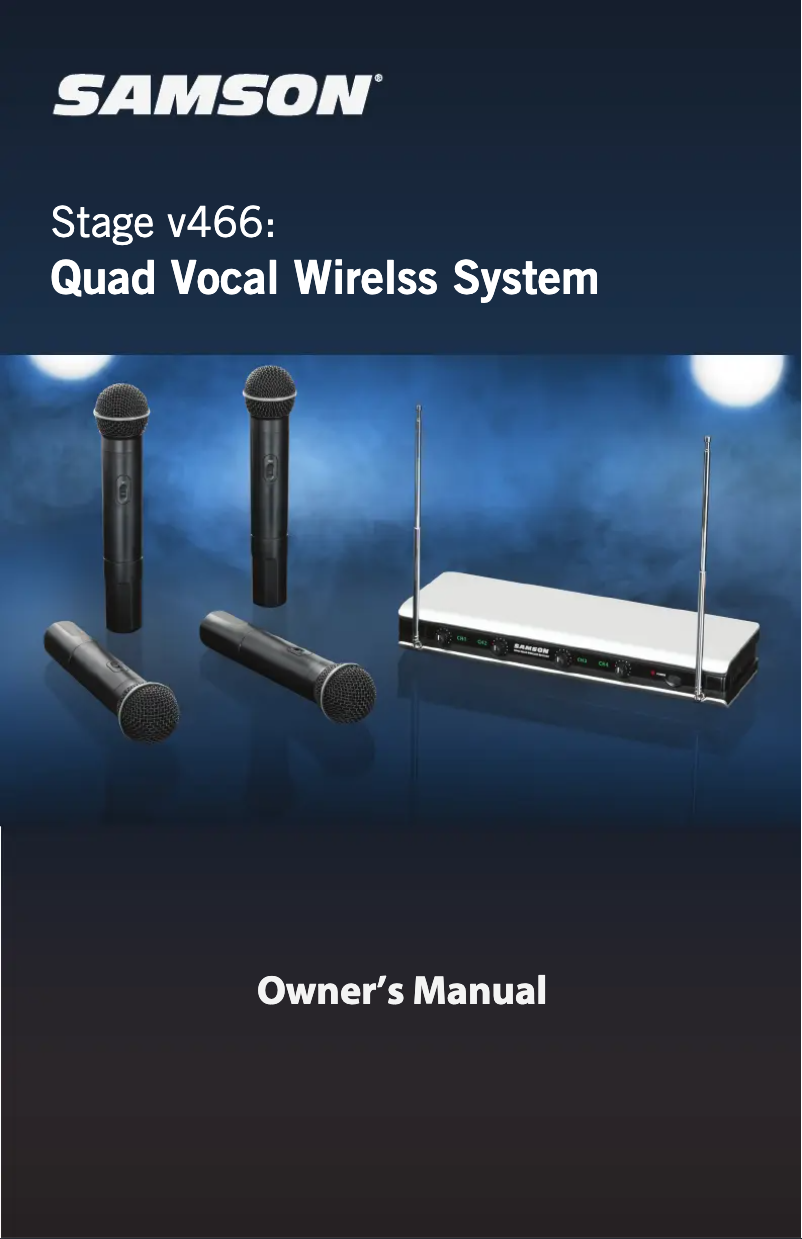 Image de la première page du manuel de l'appareil Stage v466 Quad Vocal