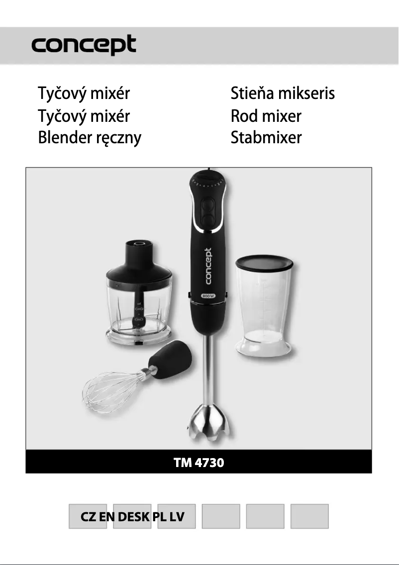 Page n°1 - Manuel utilisateur Concept TM-4730