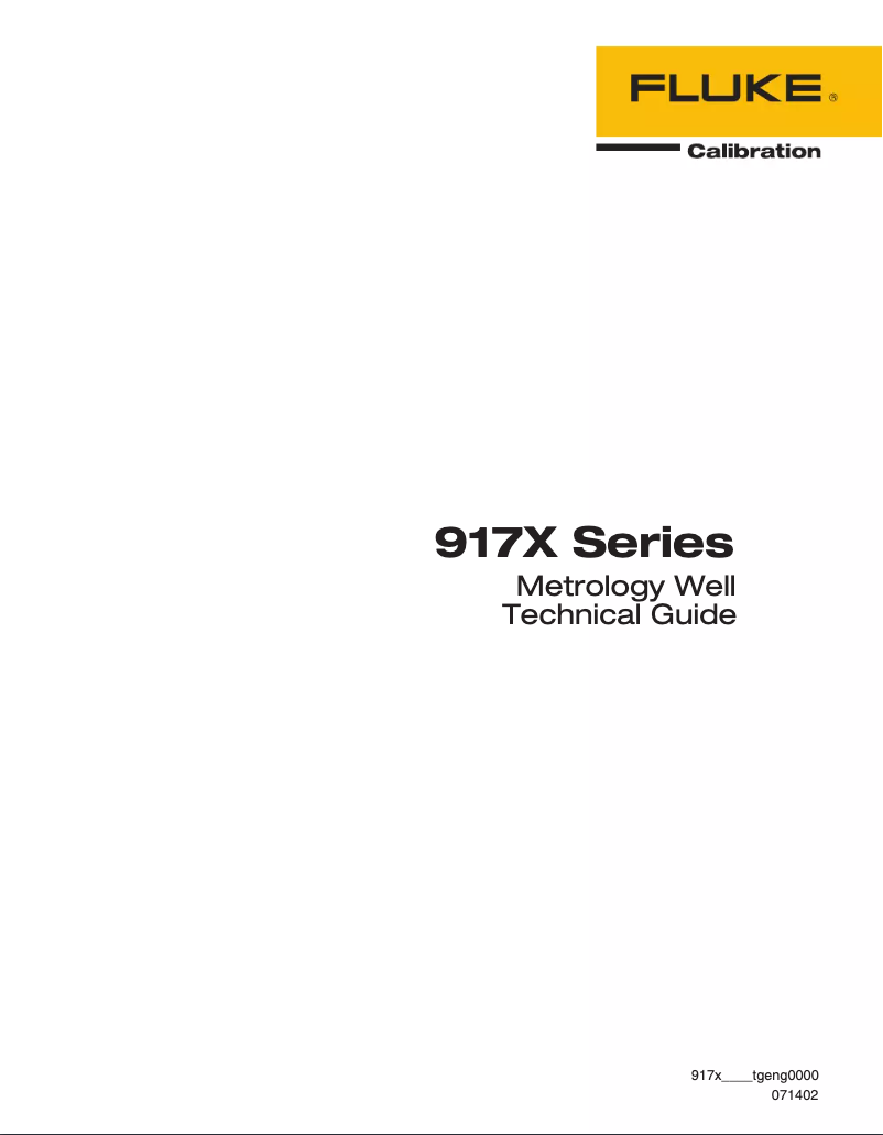 Página 1 del manual Manual de usuario Fluke 9173