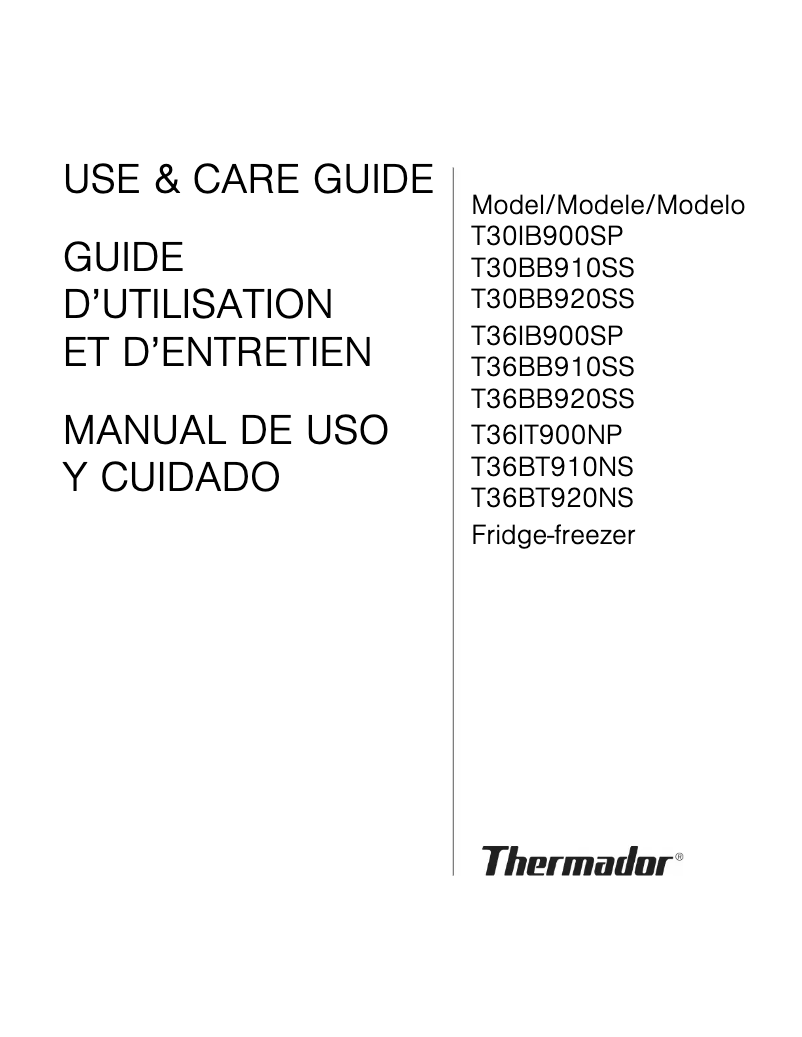 Imagen de la primera página del manual del dispositivo T36IB900SP